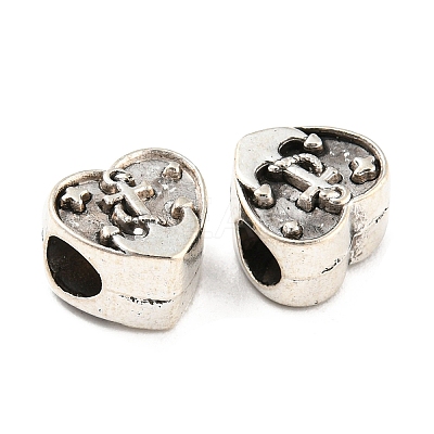 Tibetan Style Alloy European Beadss TIBE-P001-62AS-1