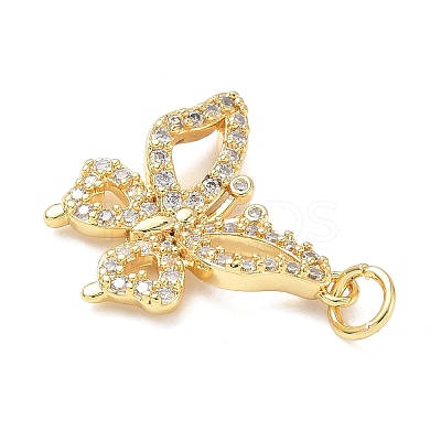 Brass Micro Pave Cubic Zirconia Pendants KK-D357-36G-1