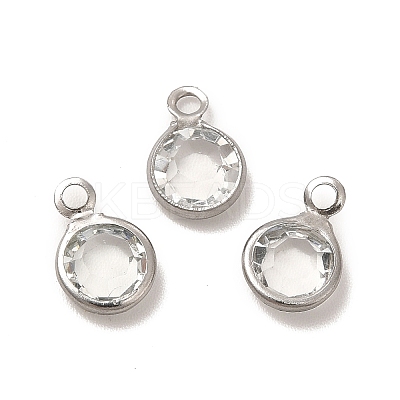 304 Stainless Steel with Glass Charms STAS-G305-11P-04-1
