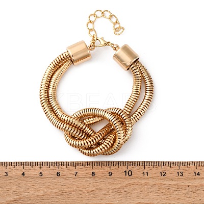 Iron Shake Chain Knotted Bracelets for Women BJEW-U042-01G-1