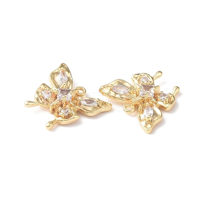 Brass Micro Pave Cubic Zirconia Pendants KK-I702-36G-1