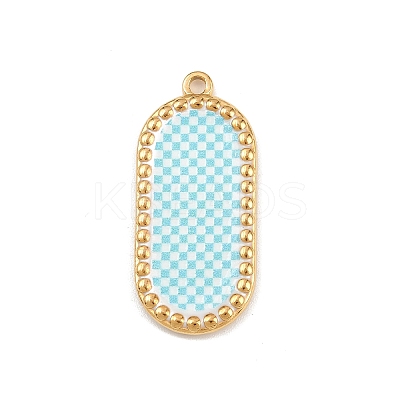 Printed 304 Stainless Steel Pendants STAS-C146-08G-05-1