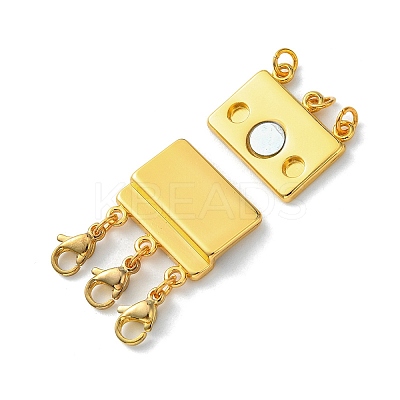 Zinc Alloy Box Magnetic Clasps Converter PALLOY-C159-02LG-1