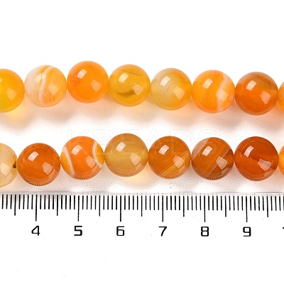 Natural Striped Agate/Banded Agate Beads Strands G-Z060-A01-C25-1