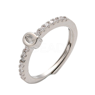 S925 Sterling Silver Adjustable Letter Rings for Women RJEW-M068-01P-Q-1