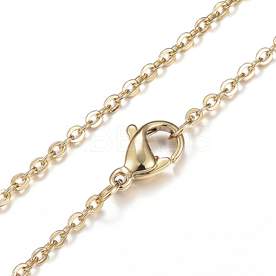 304 Stainless Steel Cable Chain Necklaces NJEW-P170-02G-08-1