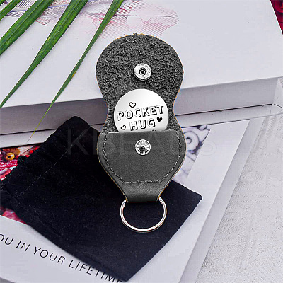 Heart Double-Sided Engraved Stainless Steel Commemorative Decision Maker Coin Set AJEW-GL0002-01D-1