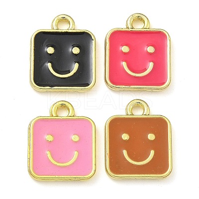 Rack Plating Brass Enamel Charms KK-G515-08G-1