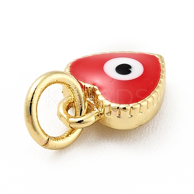 Rack Plating Brass Enamel Charms KK-G387-07G-02-1