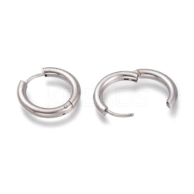 Tarnish Resistant 201 Stainless Steel Huggie Hoop Earrings EJEW-O095-05-04-1