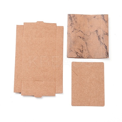 Kraft Paper Boxes and Necklace Jewelry Display Cards CON-L016-B07-1