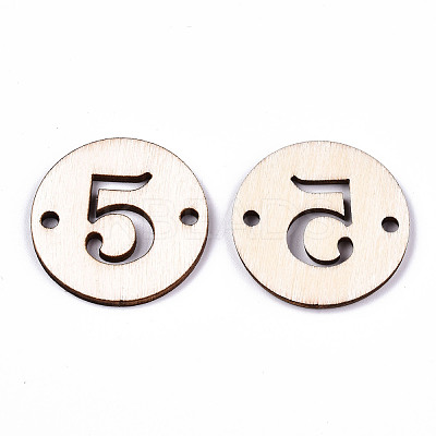 Unfinished Natural Poplar Wood Links Connectors WOOD-S045-138B-5-1