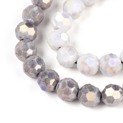 Anti-Tarnish Electroplate Glass Beads Strands EGLA-T021-10mm-15-01-1