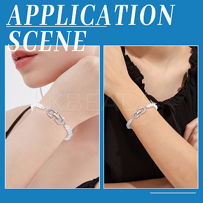 50Pcs 304 Stainless Steel Fold Over Clasps STAS-UN0041-57-1