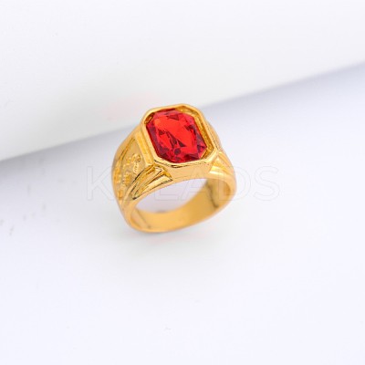 Alloy Rhinestone Finger Rings for Men FS-WG512DB-14-1
