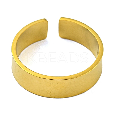 304 Stainless Steel Open Eye  Cuff Rings RJEW-G306-02G-1