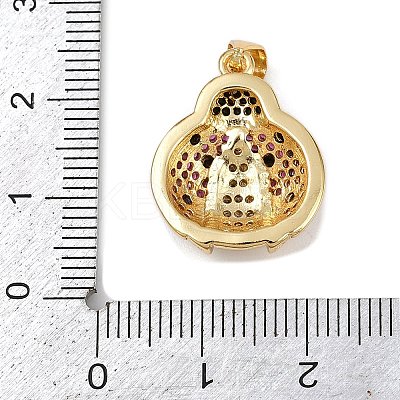 Brass Micro Pave Cubic Zirconia Pendants KK-A260-07A-G-1