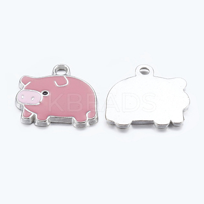 Zinc Alloy Enamel Pendants X-ENAM-22X18-1-1