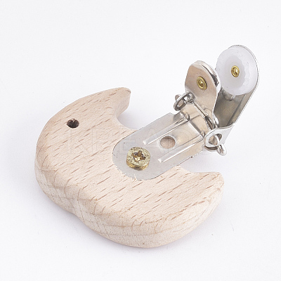 Beech Wood Baby Pacifier Holder Clips WOOD-T015-23-1