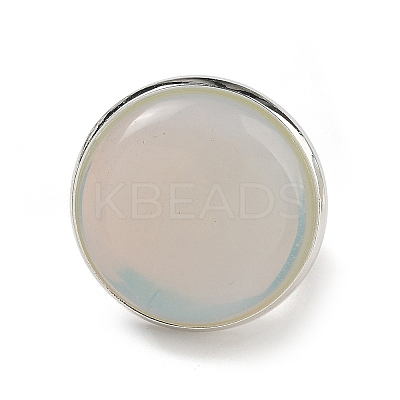 Opalite Round Adjustable Rings RJEW-K371-09S-28-1