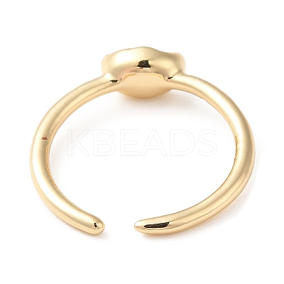 Zinc Alloy and 14K Gold Open Cuff Ring RJEW-Q169-01G-02-1