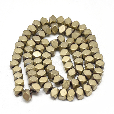 Electroplate Non-magnetic Synthetic Hematite Beads Strands G-T061-05E-1