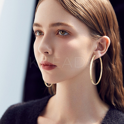 3 Pairs Brass Hoop Earrings for Women EJEW-BBC0001-66G-04-1