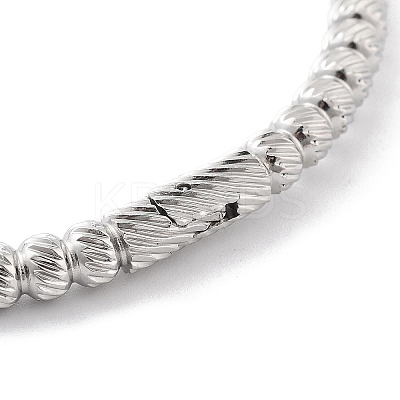 Non-Tarnish 304 Stainless Steel Grooved Hinged Bangles BJEW-P313-01P-1