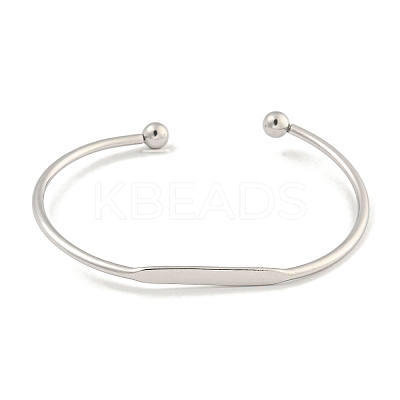 Non-Tarnish 304 Stainless Steel Cuff Bangles BJEW-P331-03P-1