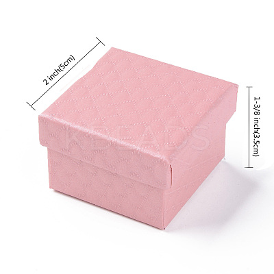Square Cardboard Ring Boxes LS-X1-CBOX-S020-02-1