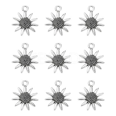 Lead Free and Cadmium Free! Tibetan Style Sunflower Pendant X-LF8977Y-1