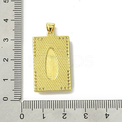 Real 18K Gold Plated Brass Micro Pave Clear Cubic Zirconia Pendants KK-H472-36D-G-1