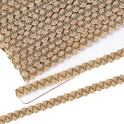 Braided Polyester Lace Trim OCOR-WH0079-23A-1