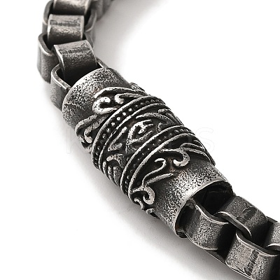 316 Surgical Stainless Steel Box Chain Bracelets with Magnetic Clasps BJEW-Q349-06B-02-1