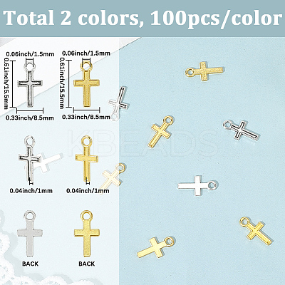 200Pcs 2 Colors Tibetan Style Alloy Pendants FIND-SC0019-83-1