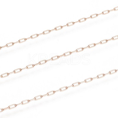 Ion Plating(IP) 304 Stainless Steel Paperclip Chains CHS-F010-01A-RG-1