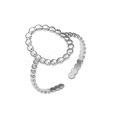 304 Stainless Steel Cuff Rings FS-WG2A607-12-1