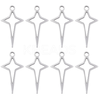 100Pcs 201 Stainless Steel Pendants STAS-BBC0008-31-1