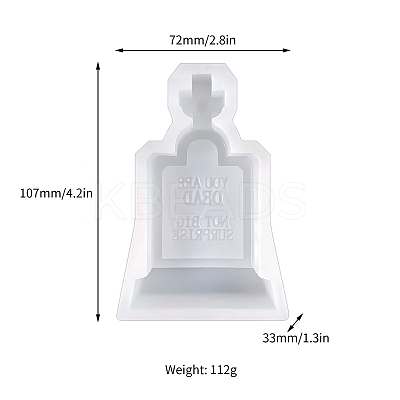 Tombstone DIY Food Grade Silicone Candle Molds PW-WG50061-06-1