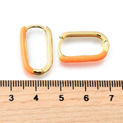 Oval Brass Hoop Earrings EJEW-D314-03G-1