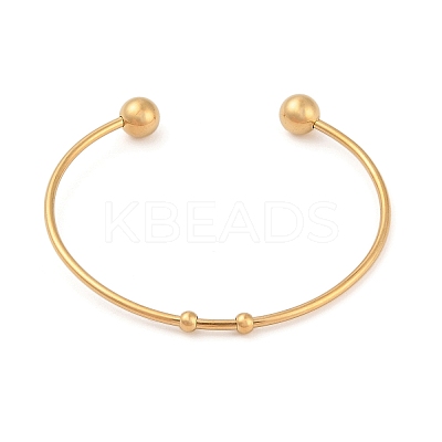 Fashion 304 Stainless Steel Cuff Bangles Torque Bangles BJEW-H473-01M-1