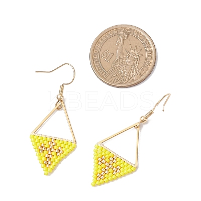 Handmade Glass Seed Beads Dangle Earrings EJEW-MZ00542-01-1