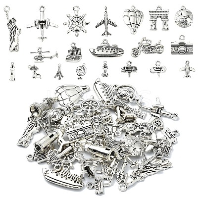 40Pcs 20 Styles Tibetan Style Alloy Pendants FIND-YW0005-28-1