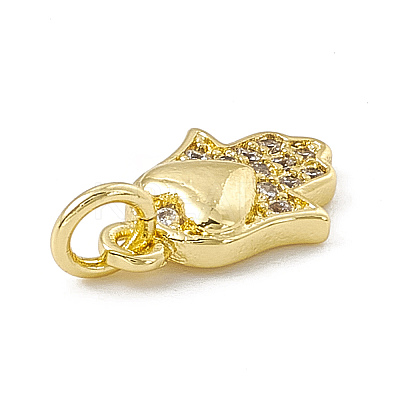 Brass Micro Pave Cubic Zirconia Charms ZIRC-F132-87G-1