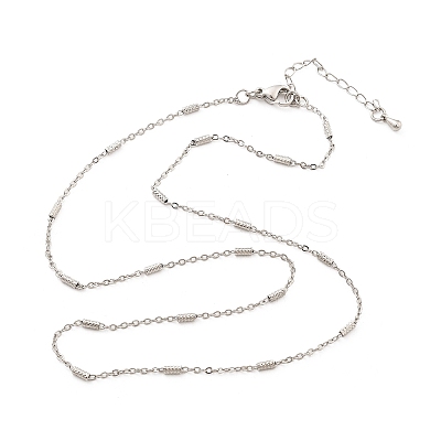 Brass Cable Chain Necklaces for Women NJEW-D302-19P-1