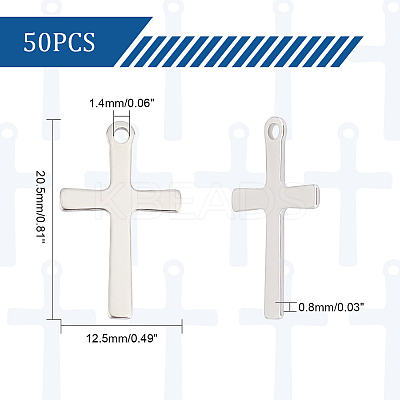 50Pcs 201 Stainless Steel Pendants STAS-UN0045-37P-1