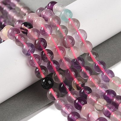 Natural Fluorite Beads Strands G-P530-B09-02-1