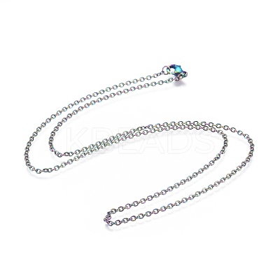 304 Stainless Steel Cable Chain Necklaces MAK-F029-01-A-1