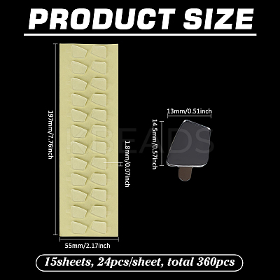 Trapezoid Acrylic Duble Sided Stickers DIY-WH0678-62B-1