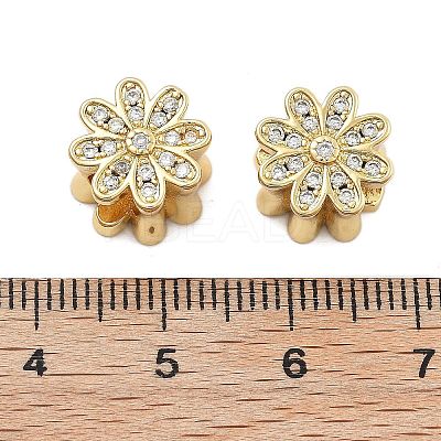 Daisy Flower European Beads KK-Q006-41G-01-1